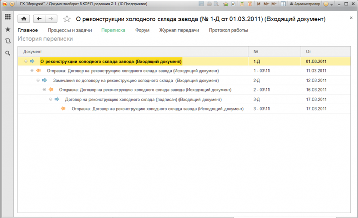 1. Письма и уведомления