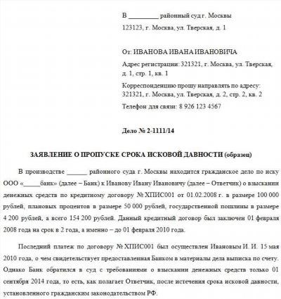 Судебная практика по статье 201 ГК РФ: