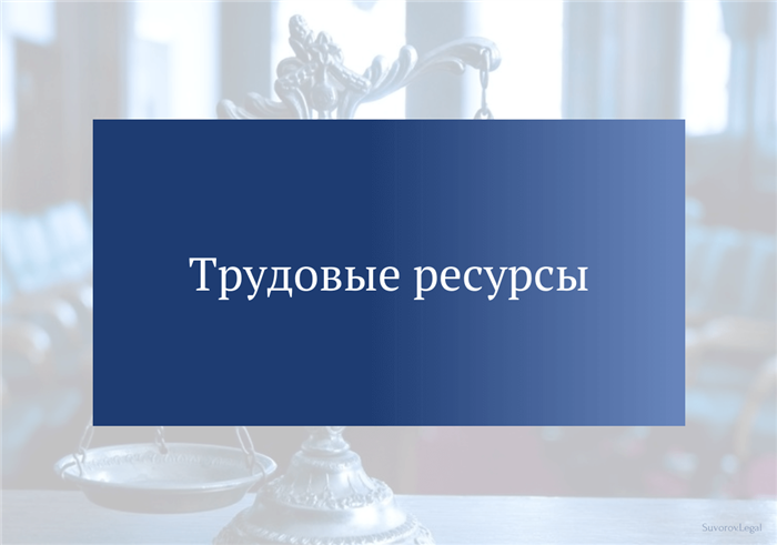 Особенности использования трудовых ресурсов