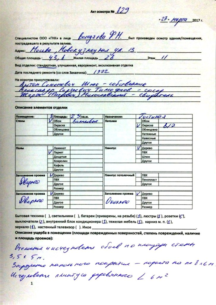 Кто составляет акт