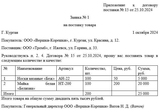 Для чего при закупке на предприятии нужна эта бумага?
