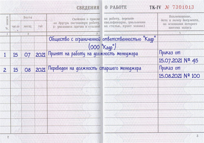 Внести изменения в сведения об образовании