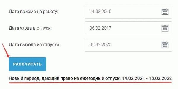 Расчет ежегодного отпуска спустя 3 месяца работы после декрета