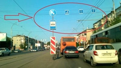 Движение по попутным путям трамвая