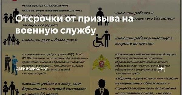 Однако некоторые люди могут отсрочить службу при определенных условиях. Если вы учитесь в высшем учебном заведении или имеете семейные обязанности, вы можете получить отсрочку. Также возможно освобождение от службы по медицинским показаниям. Для получения освобождения или отсрочки важно представить правильные документы, поэтому обязательно проконсультируйтесь в военкомате.