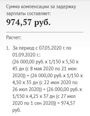Основные штрафы за задержку выплат