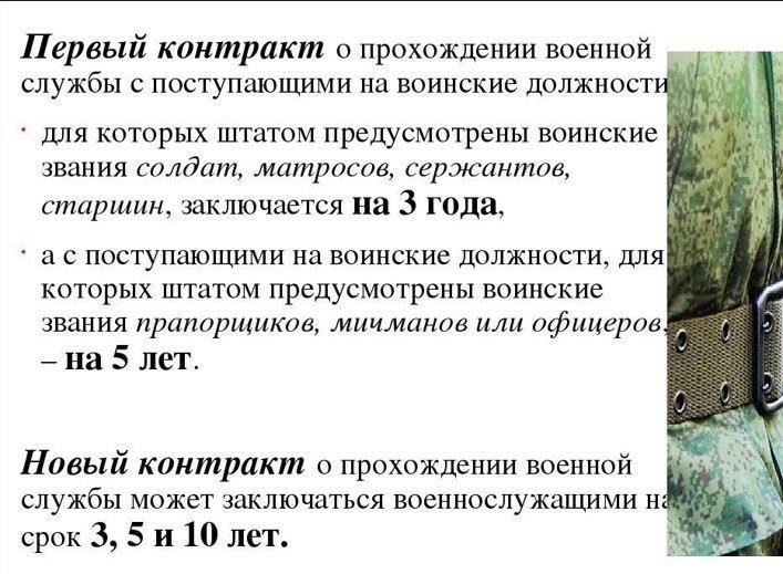 Подробная процедура подписания контракта о прохождении военной службы