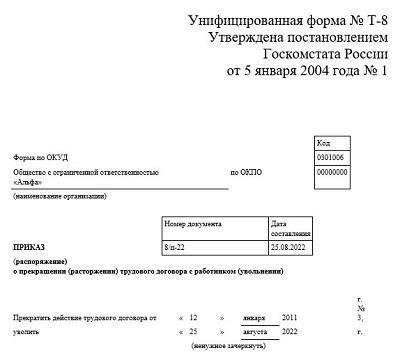 Последствия невыполнения приказов