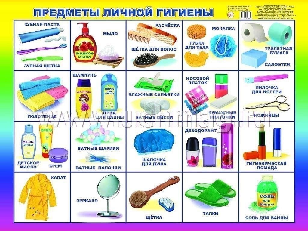 Предметы личной гигиены, включая туалетные принадлежности